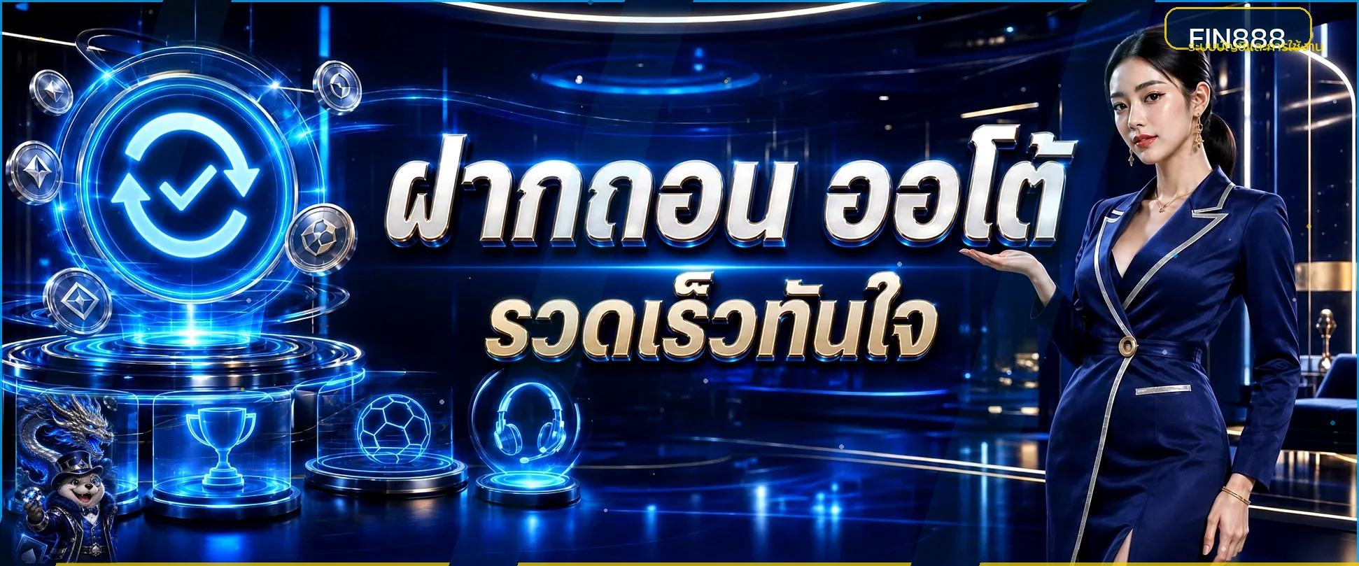 ระบบฝากถอนออโต้และการดูแลบัญชี FIN888